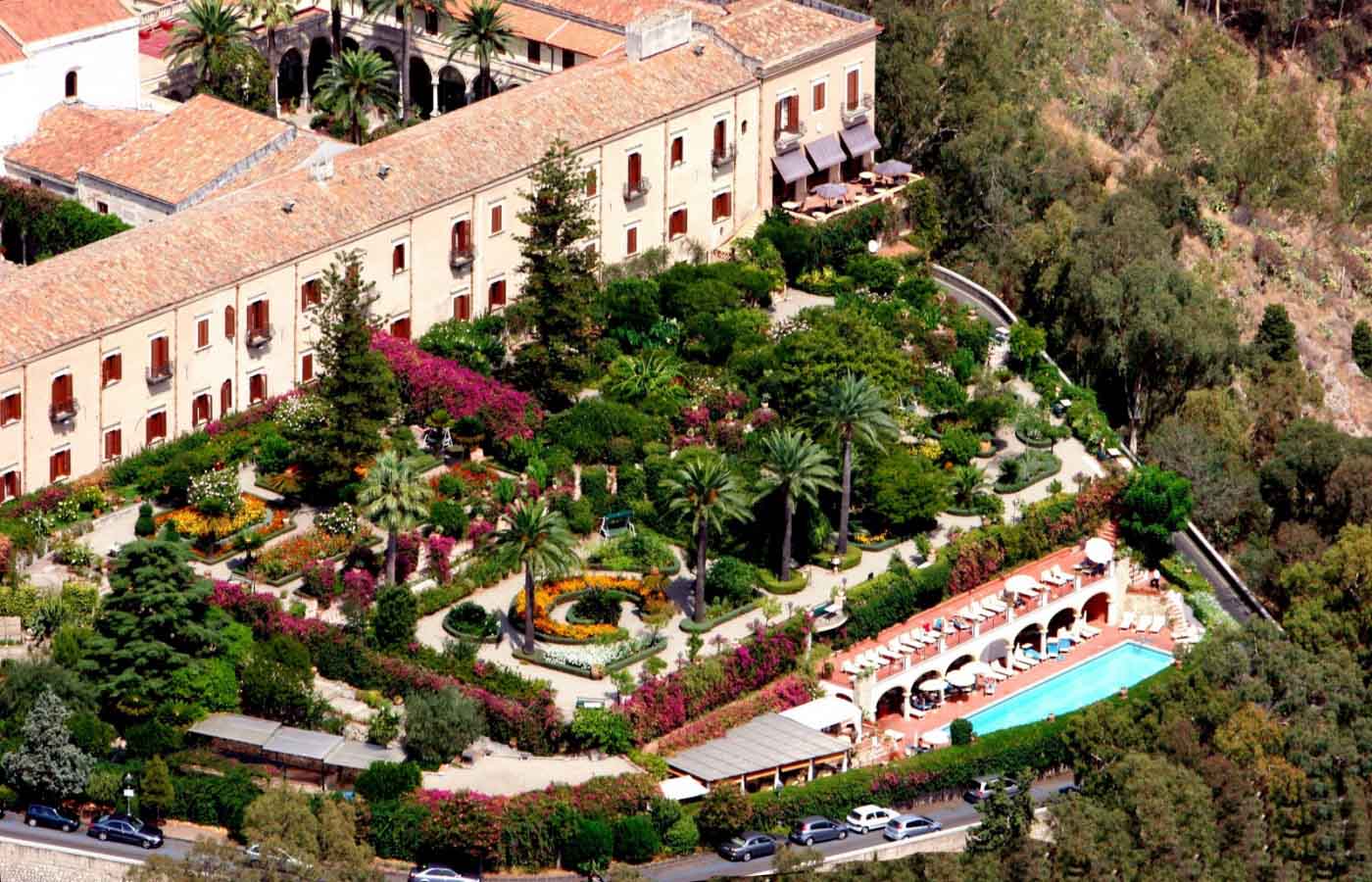 Amazing view of San Domenico Palace in Taormina